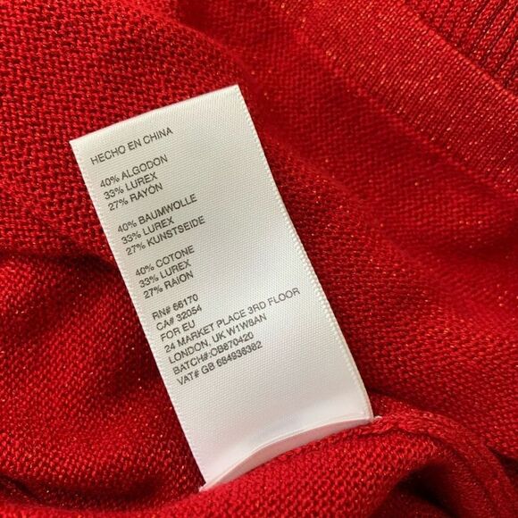 Free People Red Knit Sweater Belted Mini Dress Long Sleeve - Picture 14 of 14